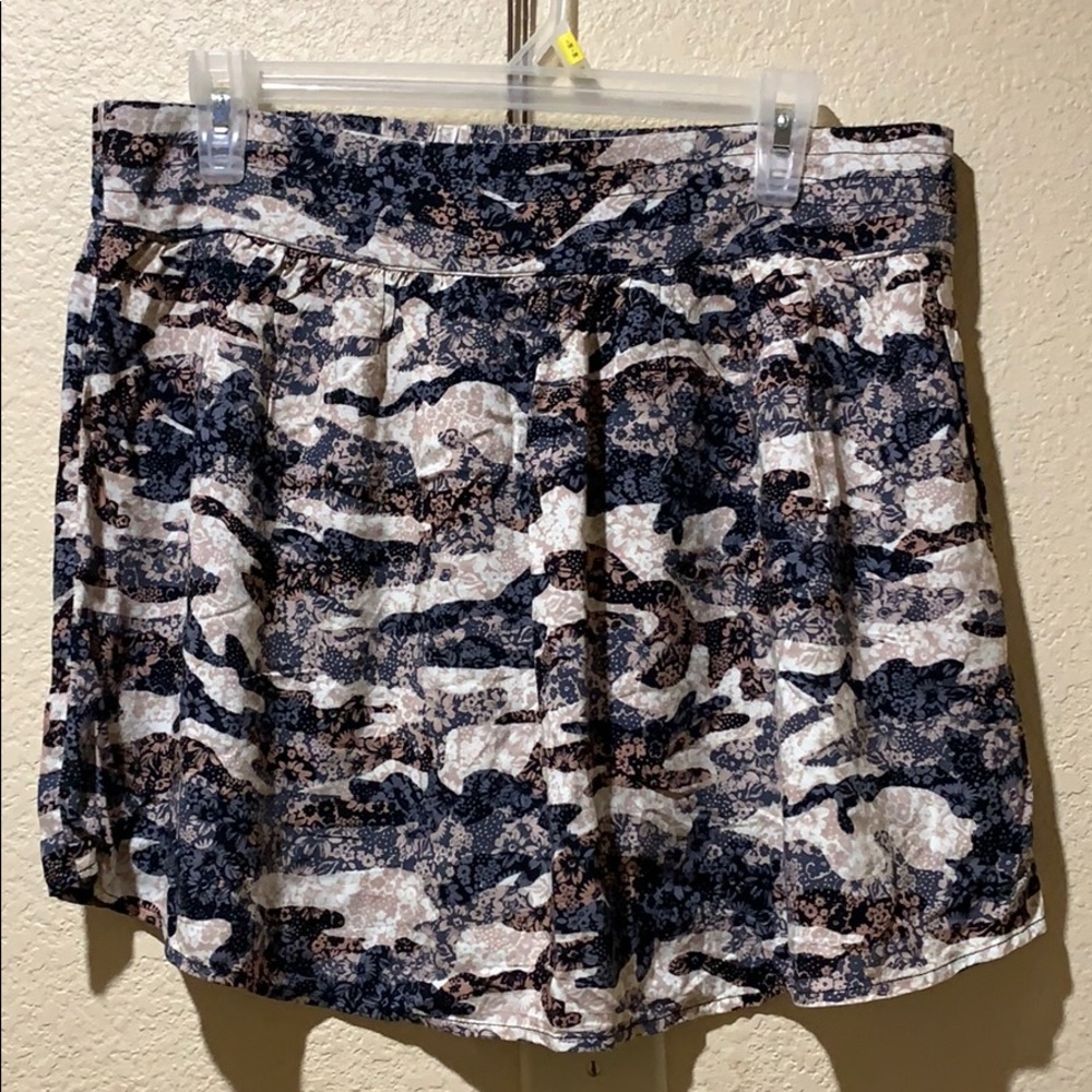 NWOT Floral Blue/Pink Mini Skirt by Socialite